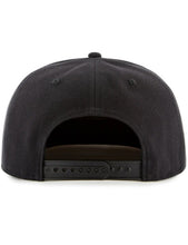 Black Taxas Buckle Detail Nylon Snapback Cap