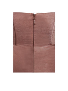 Brigid Coffee Satin Corset Dress