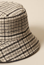 Black Winter Plaid Pattern Cozy Bucket Hat