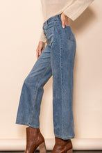 Mid Denim Front Pocket Flared Jeans