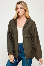 Olive Stylish And Casual Light Hooded Jacket