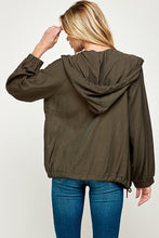 Olive Stylish And Casual Light Hooded Jacket