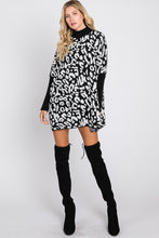 White/Black Leopard Knit Dress