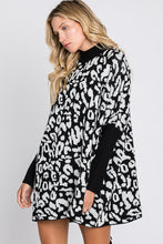 White/Black Leopard Knit Dress