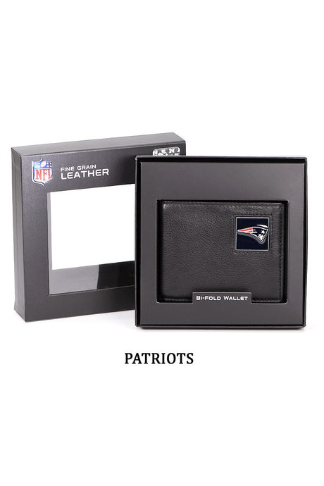 Patriots Nfl Bi-Fold Wallet Packaged In Gift Box