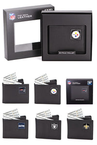 Raiders Nfl Bi-Fold Wallet Packaged In Gift Box