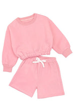 Light Pink Toddler's 2 pc Short Jog Set