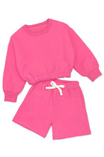 Bright Pink Toddler's 2 pc Short Jog Set