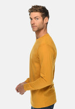 Mustard Long Sleeve Crewneck Tee - 2XL-3XL