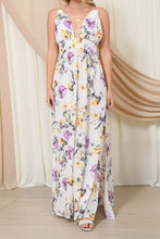 Off White Vacay Back Tie Floral Print Maxi Dress