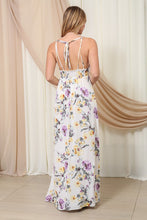 Off White Vacay Back Tie Floral Print Maxi Dress