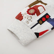 Red Boy's Automobile Print Sweatpants