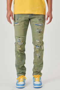 Medium Sand Tint Slim Fit Denim