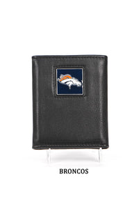 Broncos NFL Leather Tri-Fold Wallet