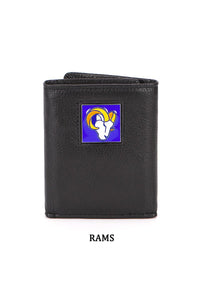 Rams NFL Leather Tri-Fold Wallet