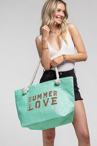 Mint Summer Love Tote Bag