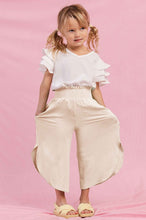 Natural Solid Wide Leg Air Flow Pants