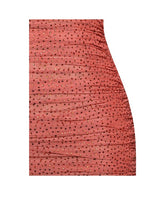 Blanca Poppy Off Shoulder Mesh Dress With Crystals