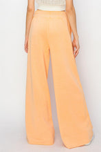 Orange High Rise Wide Leg Drawstring Pants
