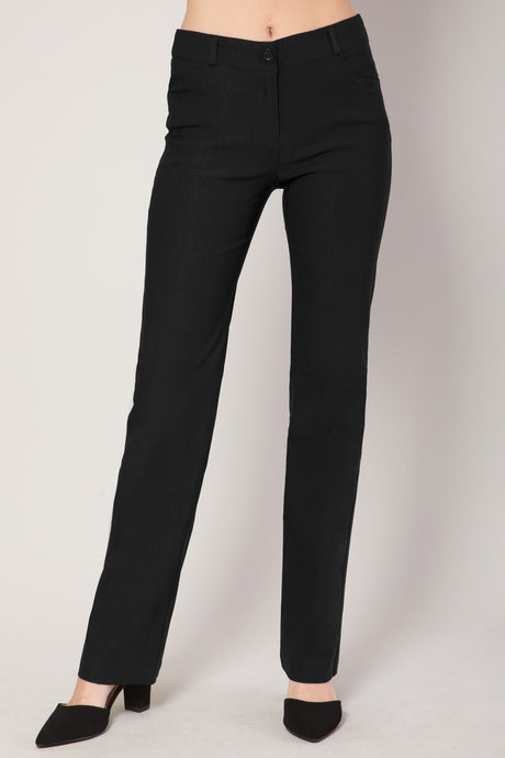 Black Millennium Boot Cut Stretch Office Trouser Pants
