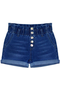 Dark Denim Girl's Premium Denim  Shorts