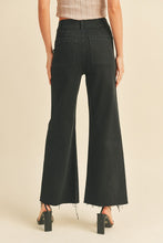 Fade Black Straight Wide Leg Denim Pants