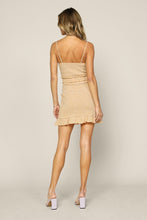 Mustard Ivory Sleeveless Cami Smocked Gingham Bodycon Dress