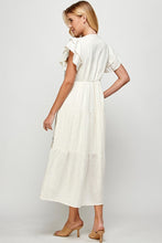 Natural Trim Detailed Midi Dress