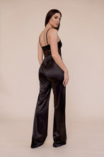 Black Pants The Desires Satin Stretch High Waisted Pants