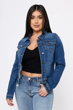 Blue Classic Jacket in Stretch Denim