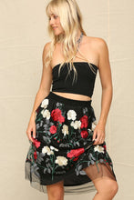 Black The Rose Garden Mesh Skirt
