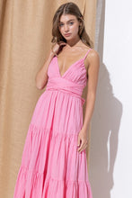 Pink Sling Neck Comfortable Long Dress