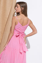 Pink Sling Neck Comfortable Long Dress