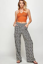 Copper Halter Neck Sweater Rib Top