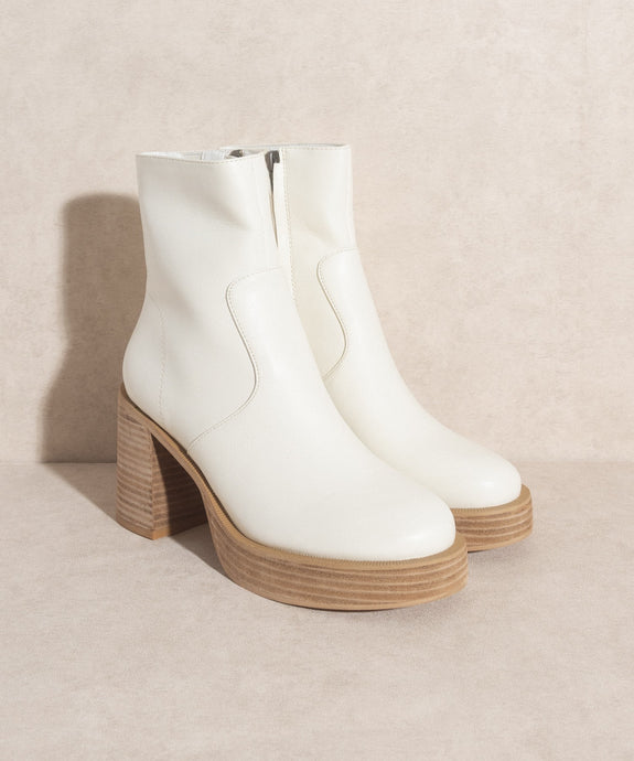 White OASIS SOCIETY Alexandra - Platform Ankle Boots