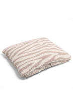 Beige 2 In 1 Zebra Print Throw Blanket & Pillow