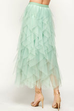 Sage Green Cascading Frill Tulle Skirt