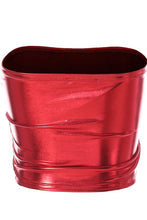 Red Open Pack Faux Leather Cropped Tube Top