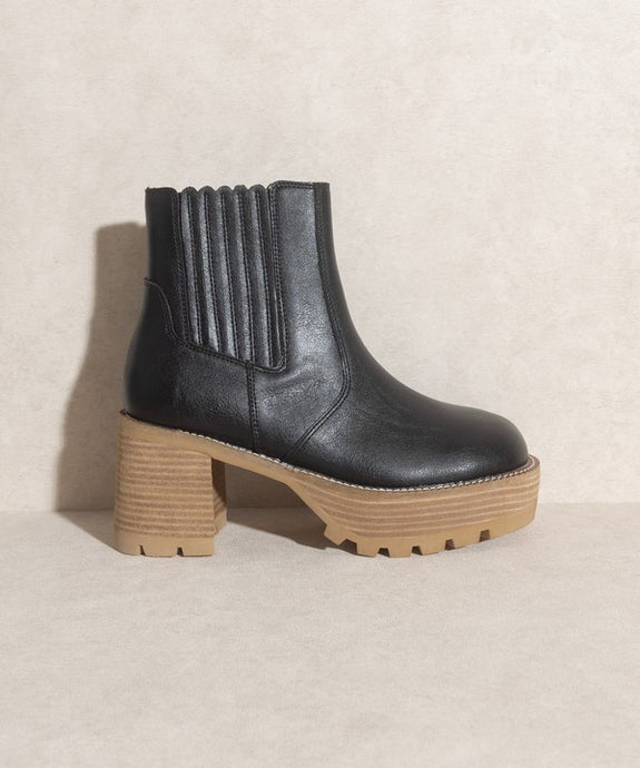 Black Oasis Society Aubrey - Platform Paneled Boots