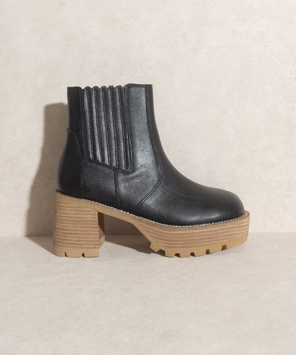 Black Oasis Society Aubrey - Platform Paneled Boots