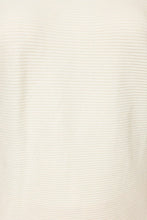 Cream Turtleneck Long Puff Sleeve Knit Sweater