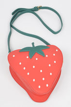 Red Faux Suede Strawberry Novelty Bag