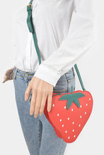 Red Faux Suede Strawberry Novelty Bag