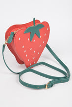 Red Faux Suede Strawberry Novelty Bag