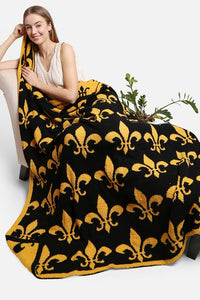 Bkgd Fleur De Lis Pattern Luxury Soft Throw Blanket