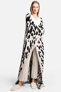 Beige Cheetah Print Luxury Soft Throw Blanket