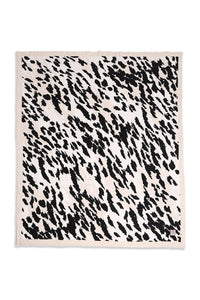 Beige Cheetah Print Luxury Soft Throw Blanket