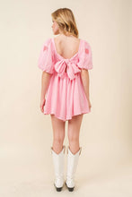 Pink Heart Patch Gauze Valentine Romper