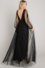 Black Mesh Long Dress