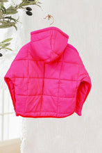 Fuchsia Solid Quilted Padded Jacket